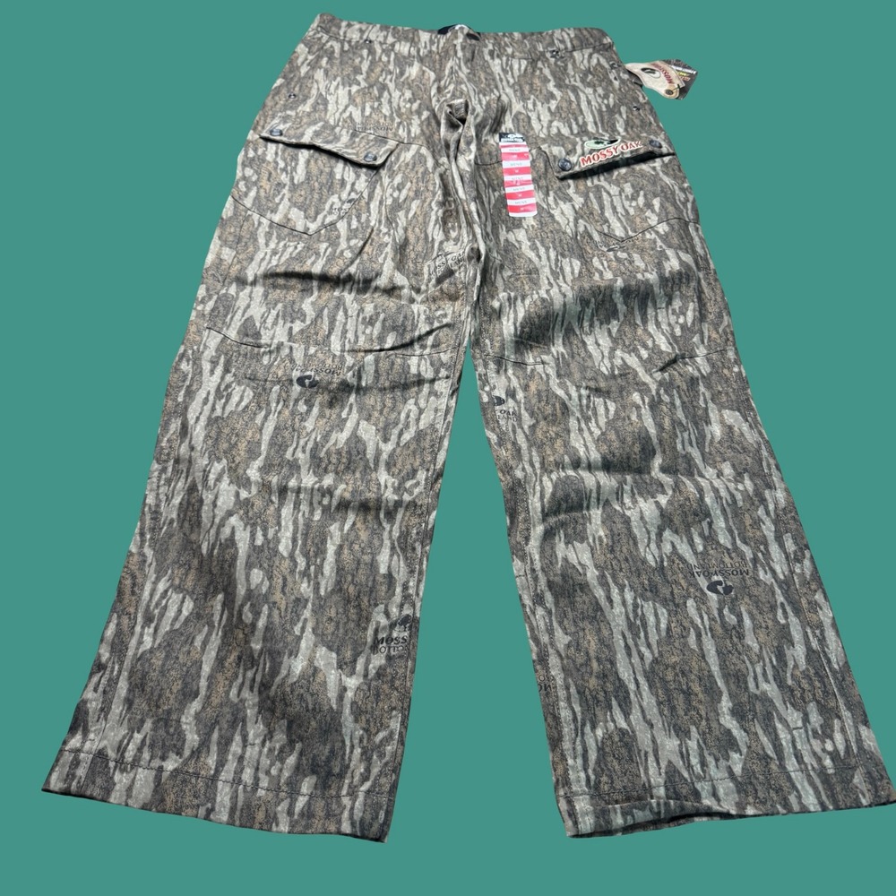 Mossy Oak Mens Hunting Cargo Pants Size M Bottomland Camo 6 Pocket NWT